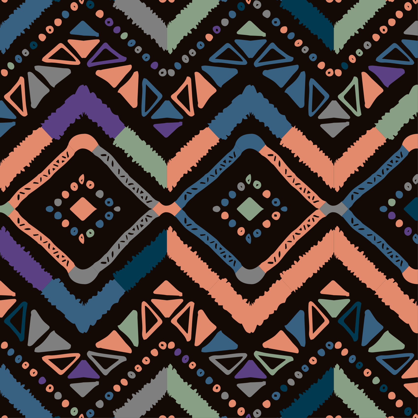 Geometriset väriosiot Skandinavia vinyylimatto - Tenstickers