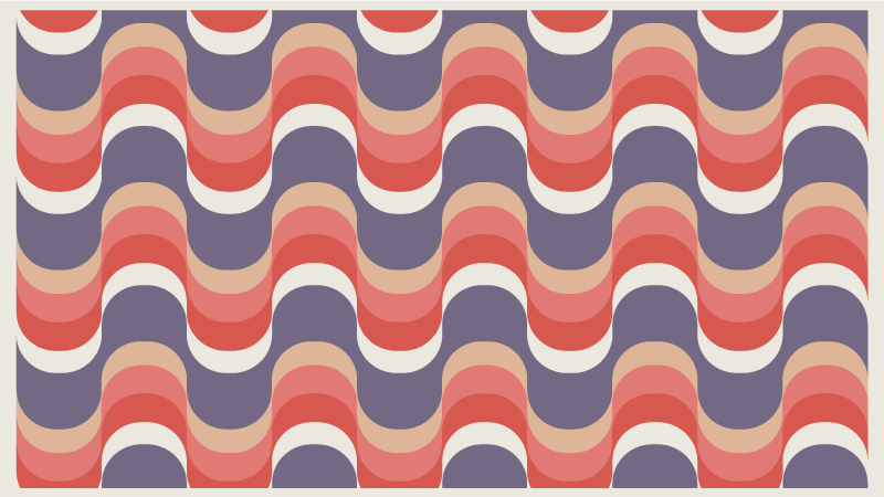 Aaltoileva väripaletti geometrinen vinyylimatto - Tenstickers