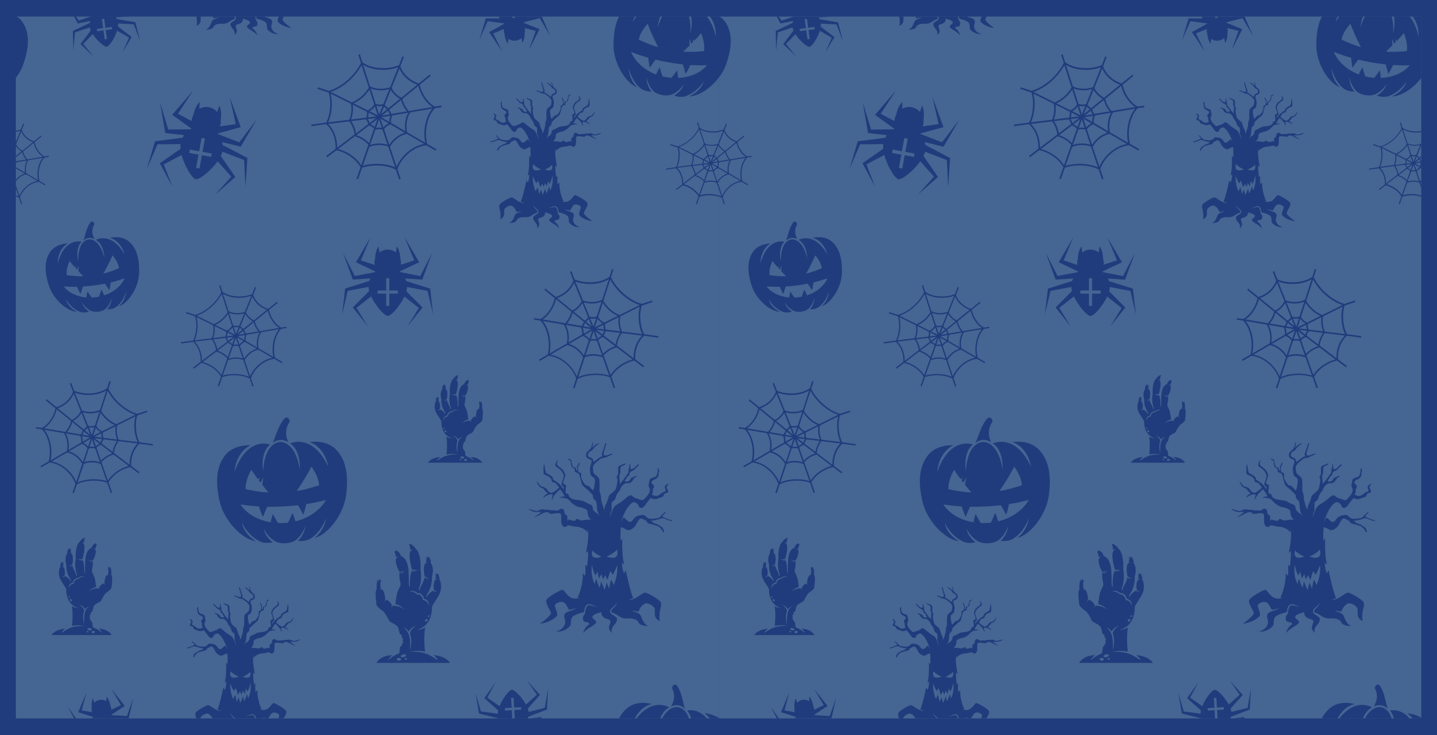 Sininen pelottava teema Halloween vinyylimatto - Tenstickers