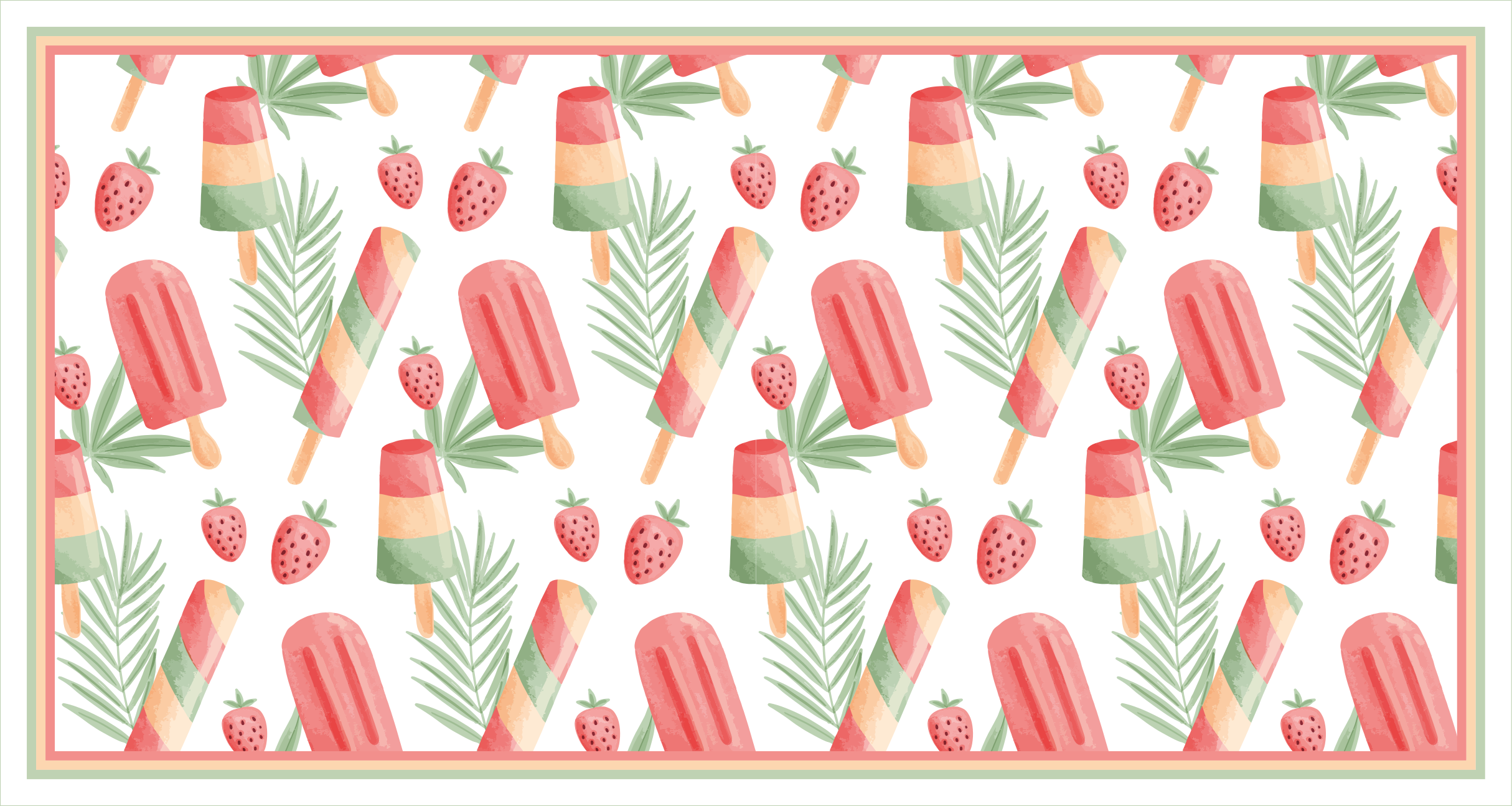 Värikkäitä jäätelöitä vinyylimatto - Tenstickers