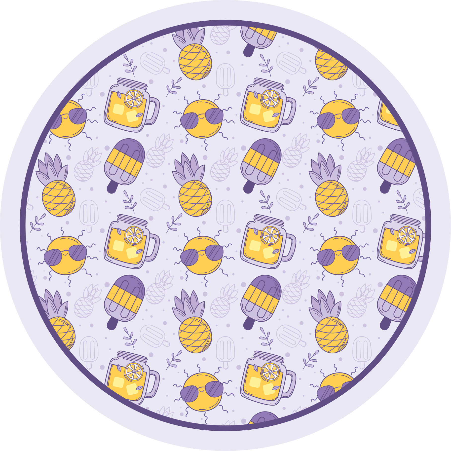 Trooppinen kesähauska vinyylimatto - Tenstickers