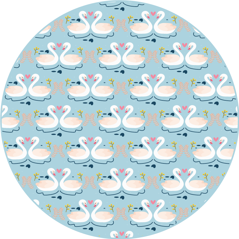 Viehättävä joutsenkuvio eläin vinyylimatto - Tenstickers