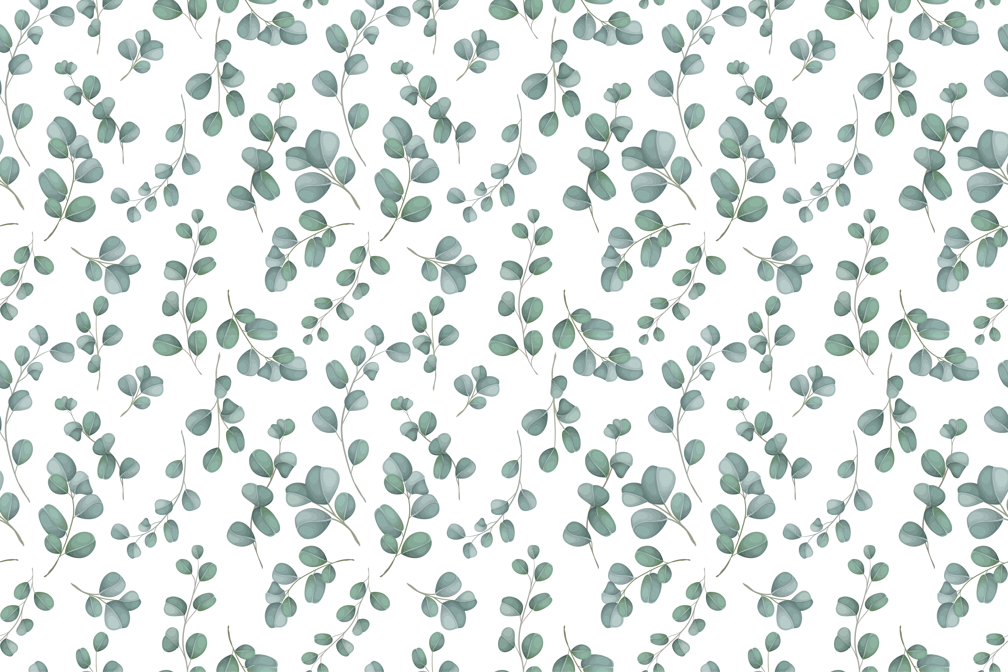 Tyylikäs viherkuvio kukka vinyylimatto - Tenstickers