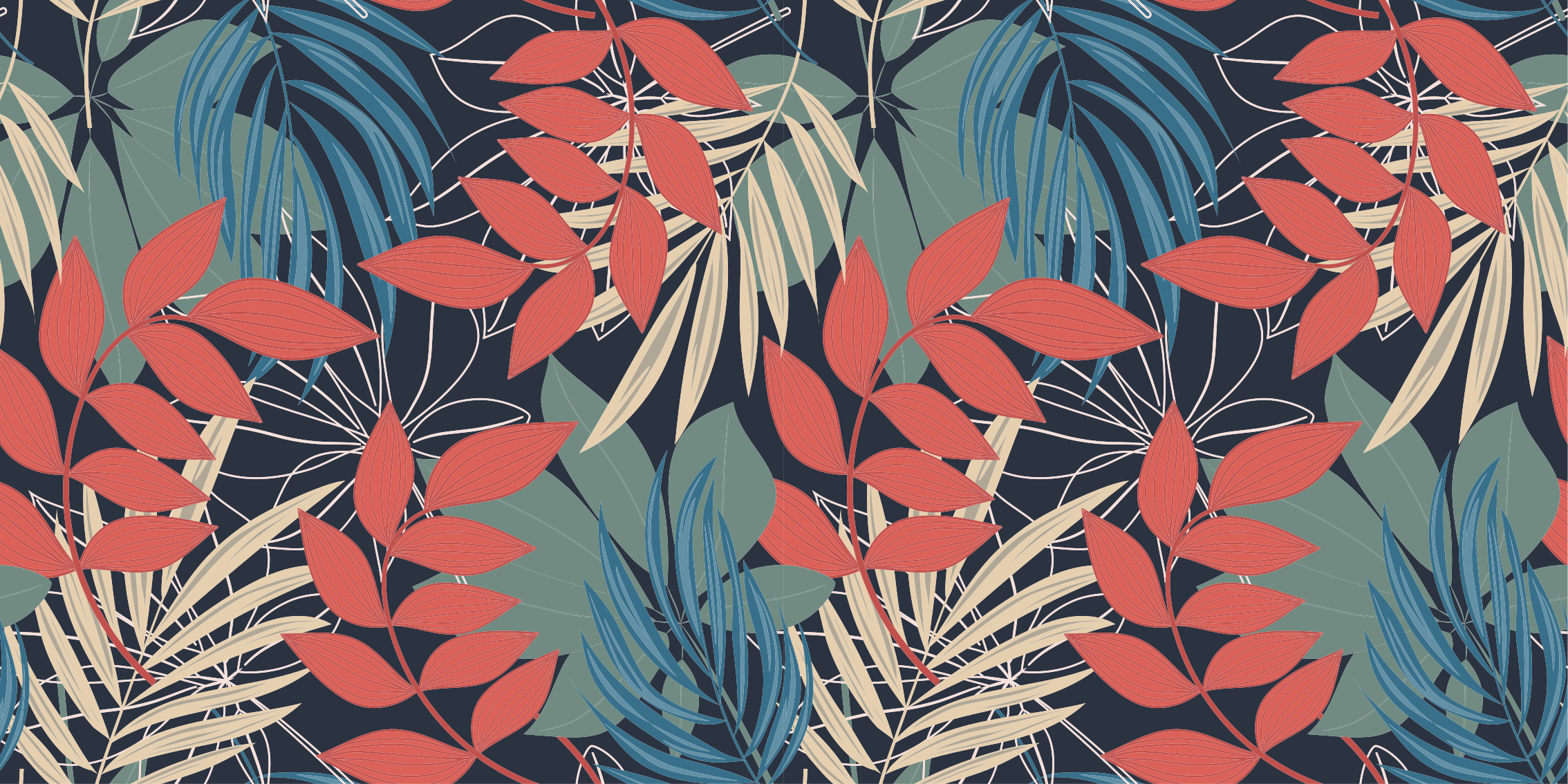 Eloisa lehtikuvio kukka vinyylimatto - Tenstickers