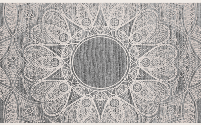 Hienostunut pyöreä motiivi mandala vinyylimatto - Tenstickers