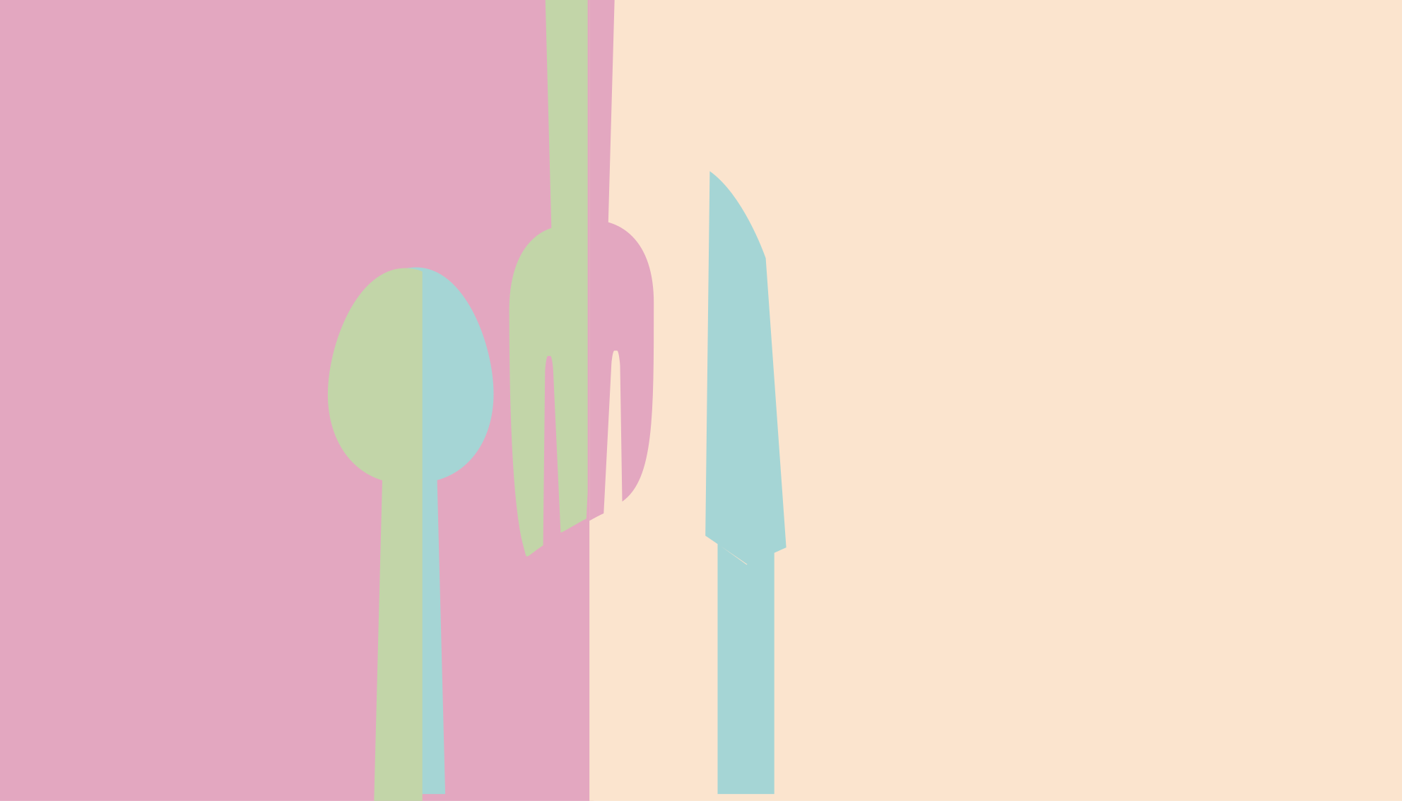 Pastelliväriset astiat vinyylimatto keittiöön - Tenstickers