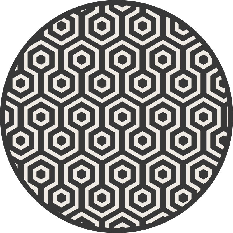Kuusikulmainen asetelma vinyylimatto - Tenstickers