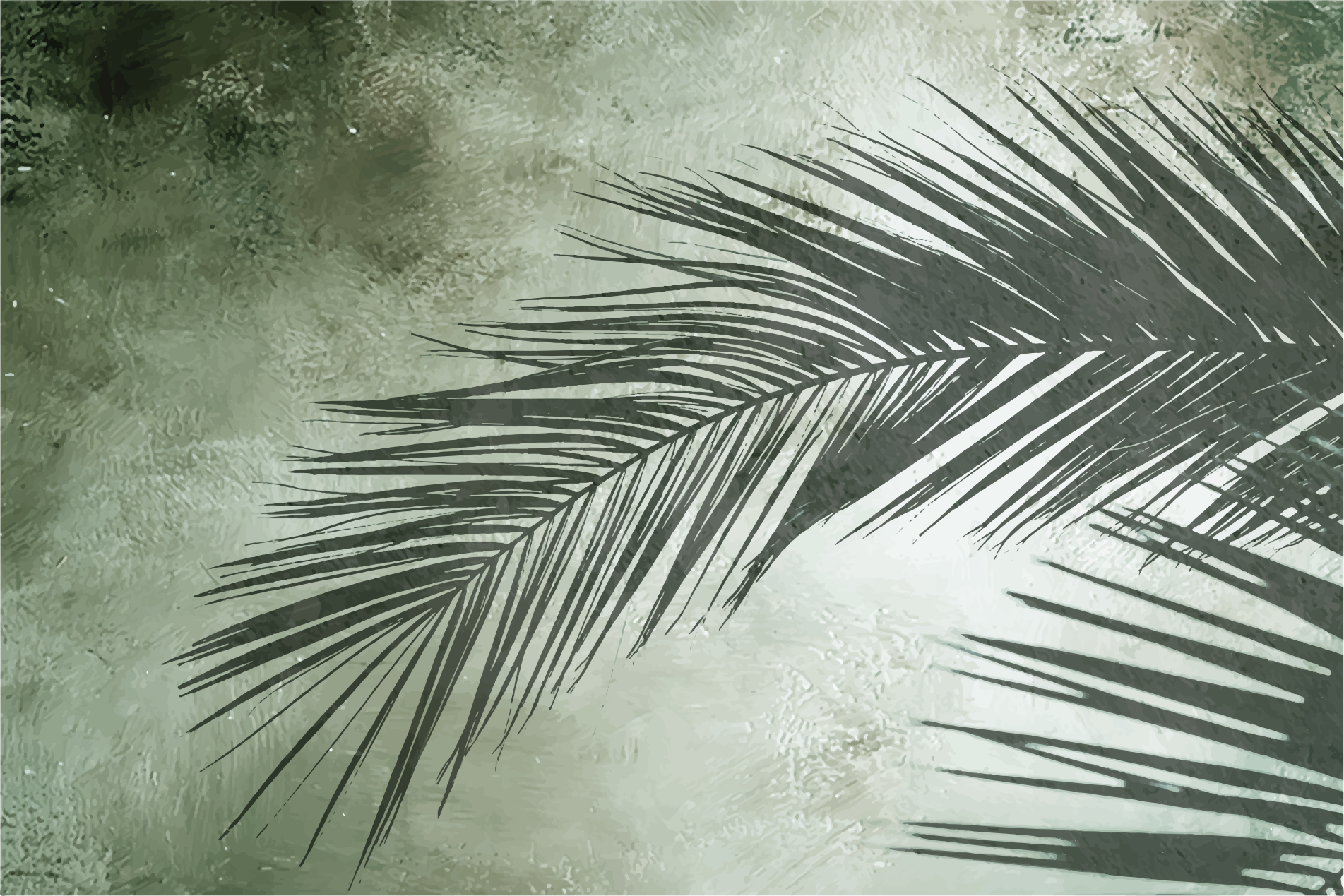 Pitkä ohut lehtikuvio ulkona vinyylimatto - Tenstickers