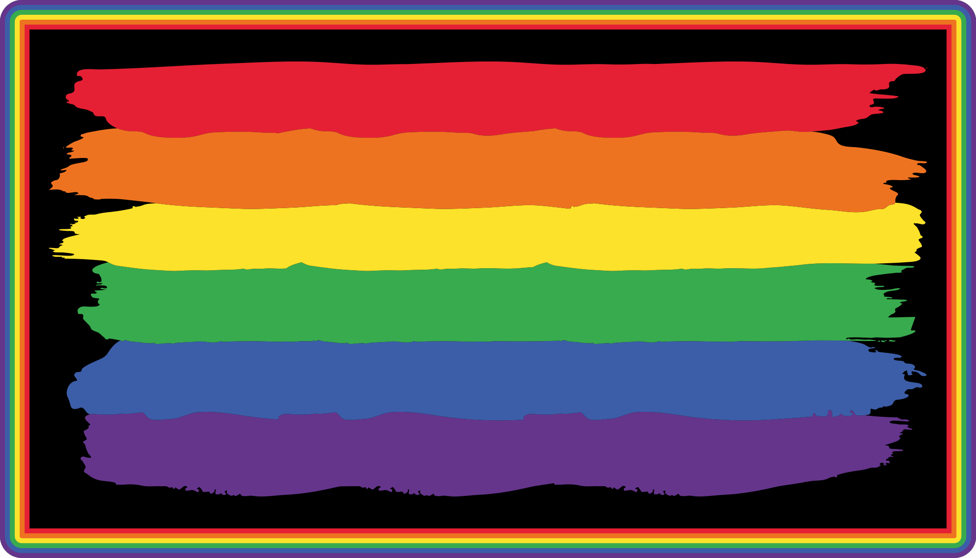 Värikkäitä sateenkaaren raitoja raidallinen vinyylimatto - Tenstickers