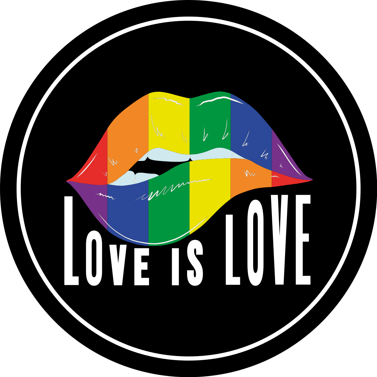 Värikäs huulikuvio lauseke vinyylimatto - Tenstickers