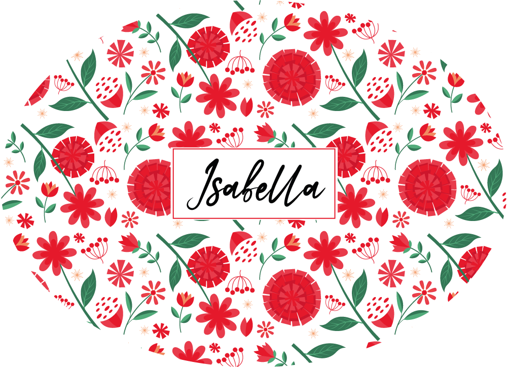 Räätälöityjä punaisia kukkia Vinyylimatto makuuhuoneeseen - Tenstickers