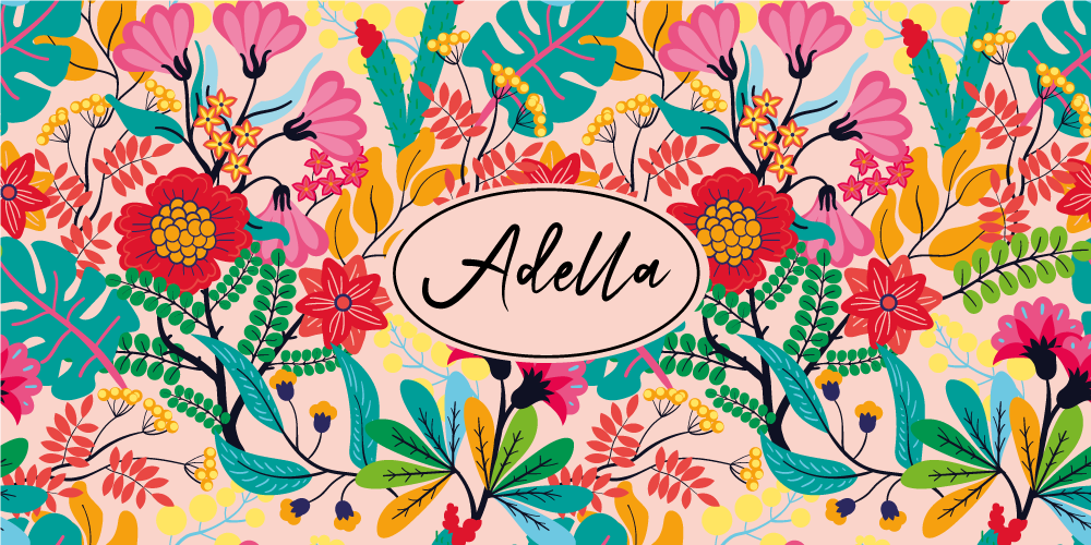 Kukka-asennettava design Vinyylimatto makuuhuoneeseen - Tenstickers