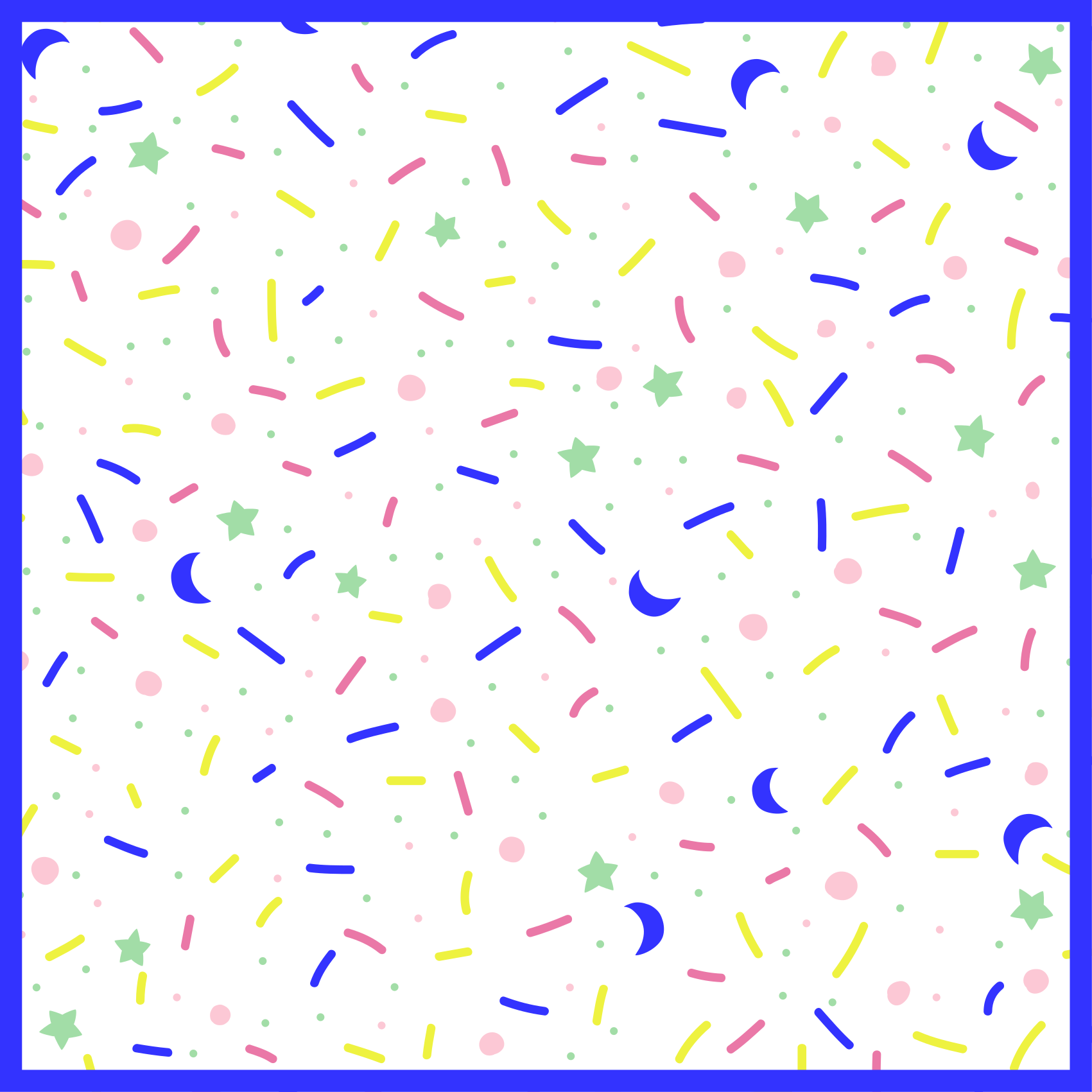 Juhlan värikkäitä muotoja vinyylimatto - Tenstickers