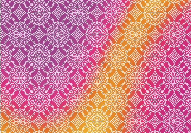 Vaaleanpunainen maalaismainen kuvioitu muotoilu ulkona vinyylimat - Tenstickers