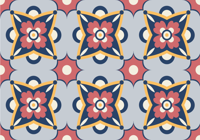 Kasvitieteellinen harmaa koostumus mosaiikki vinyylimatto - Tenstickers