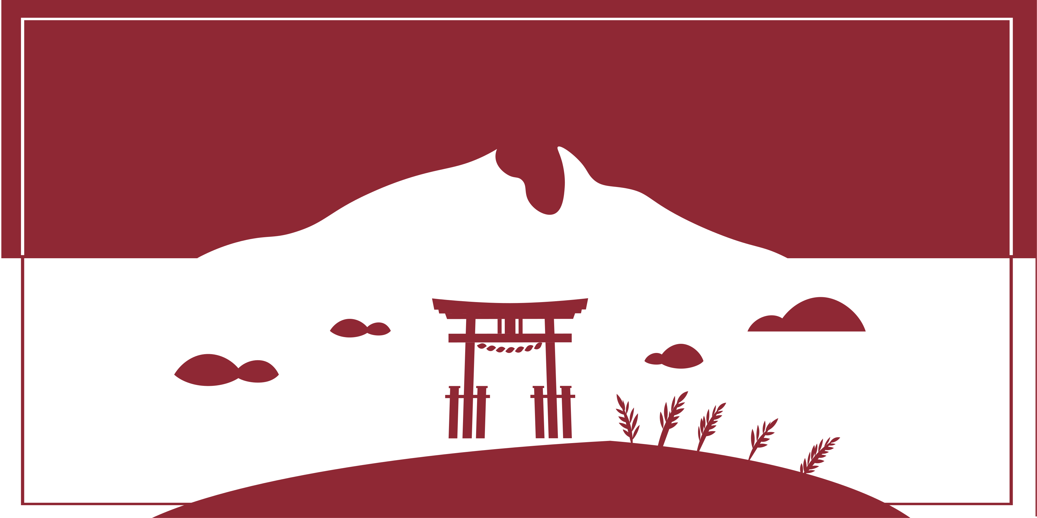 Japanilainen maisema maailmakartta vinyylimatto - Tenstickers