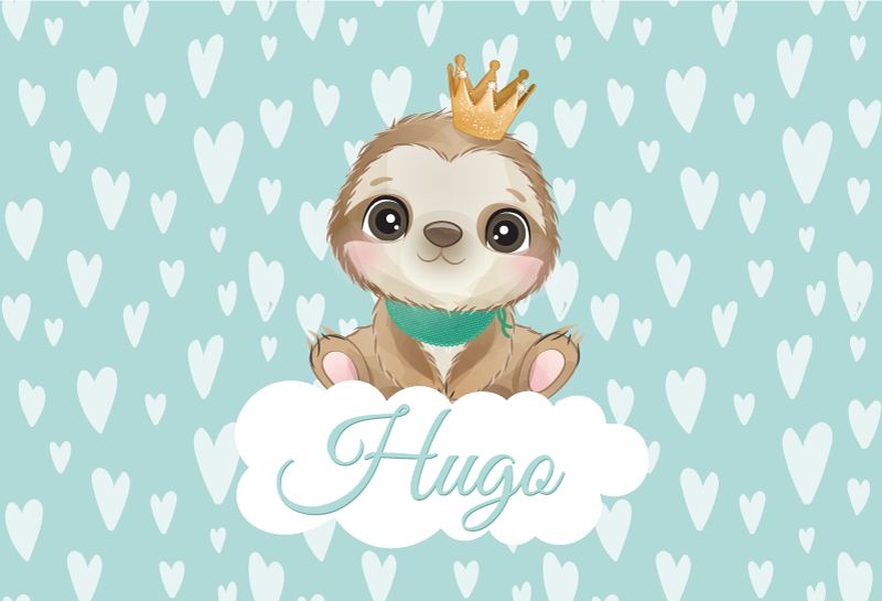 Laiskiainen nimeltä vauvan huoneen vinyylimatto - Tenstickers