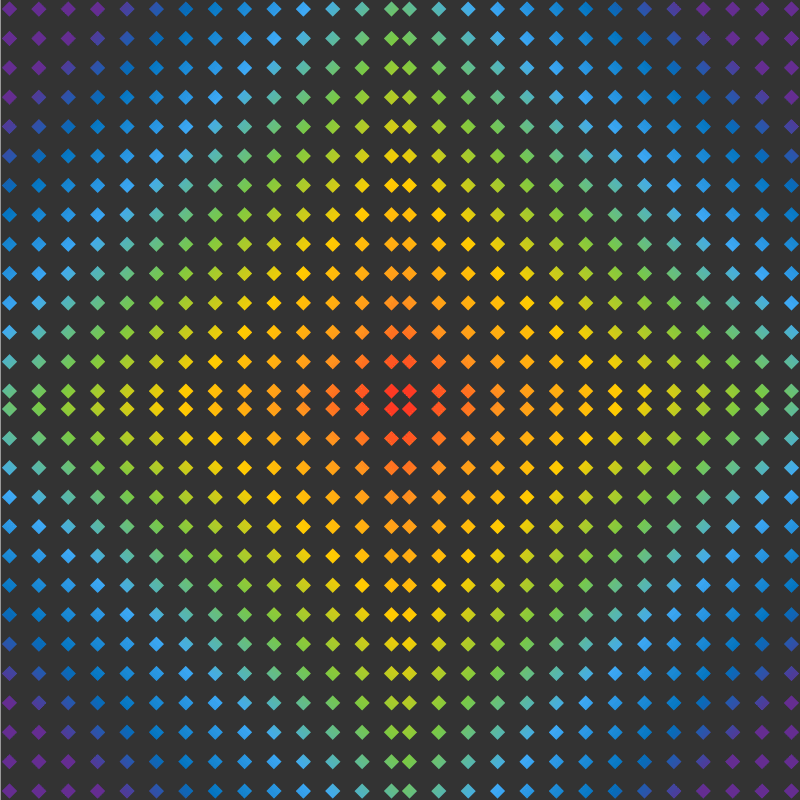 Sateenkaaren timanttikuvio teinin vinyylimatto - Tenstickers