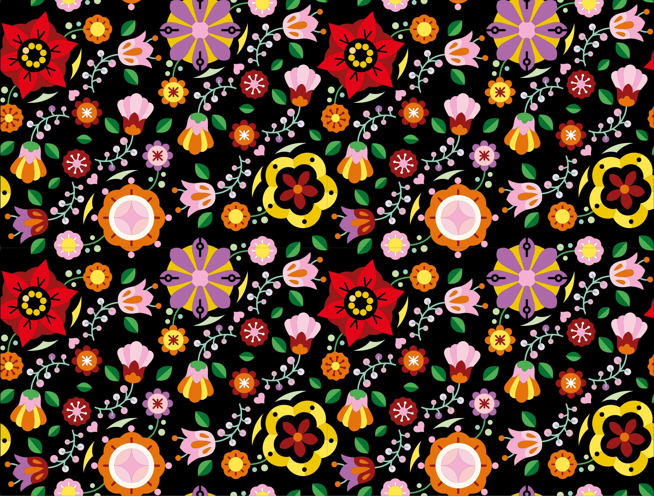 Kirkas kasvitieteellinen kuva kukka vinyylimatto - Tenstickers