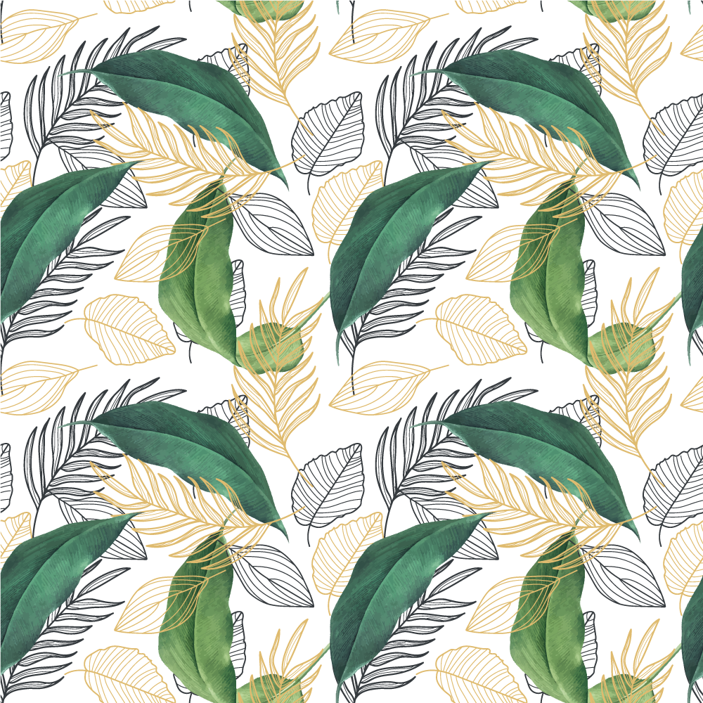 Rikas lehtien elementti luonto vinyylimatto - Tenstickers