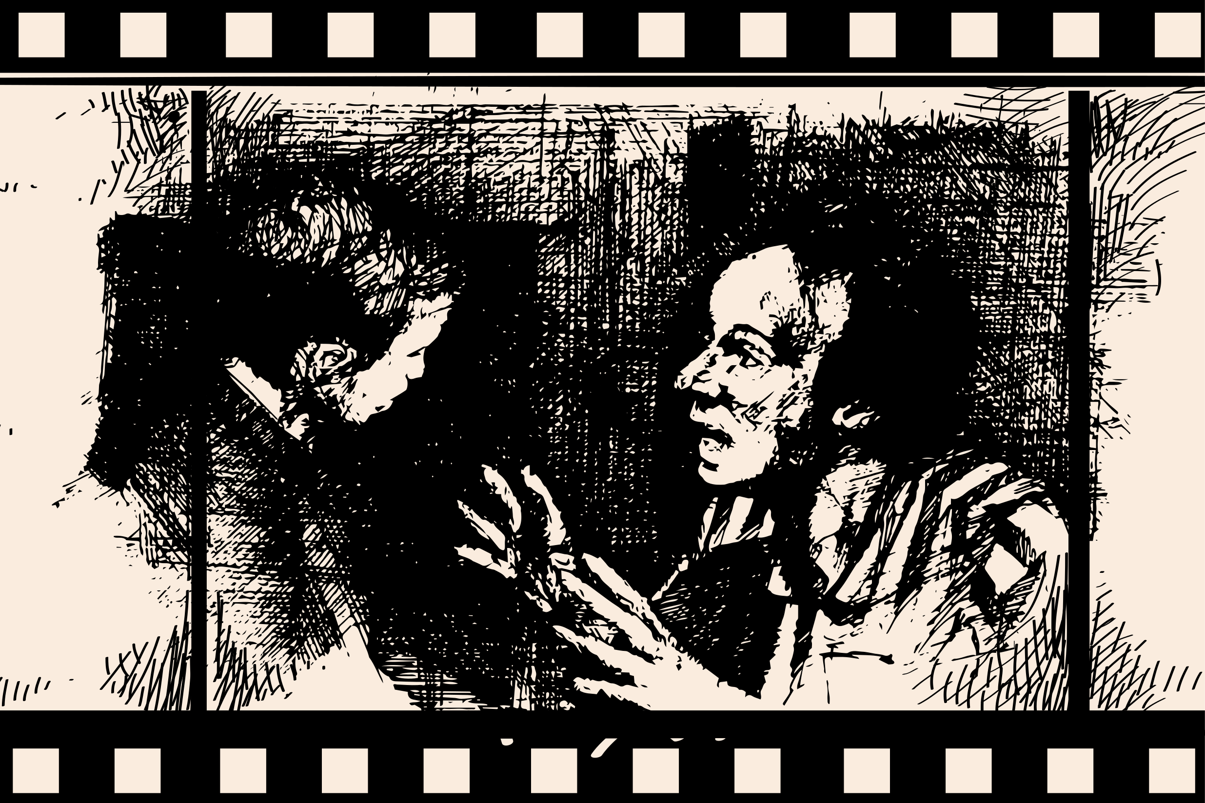 Siluetti italialainen elokuvasuunnittelu vinyylimatto retro - Tenstickers