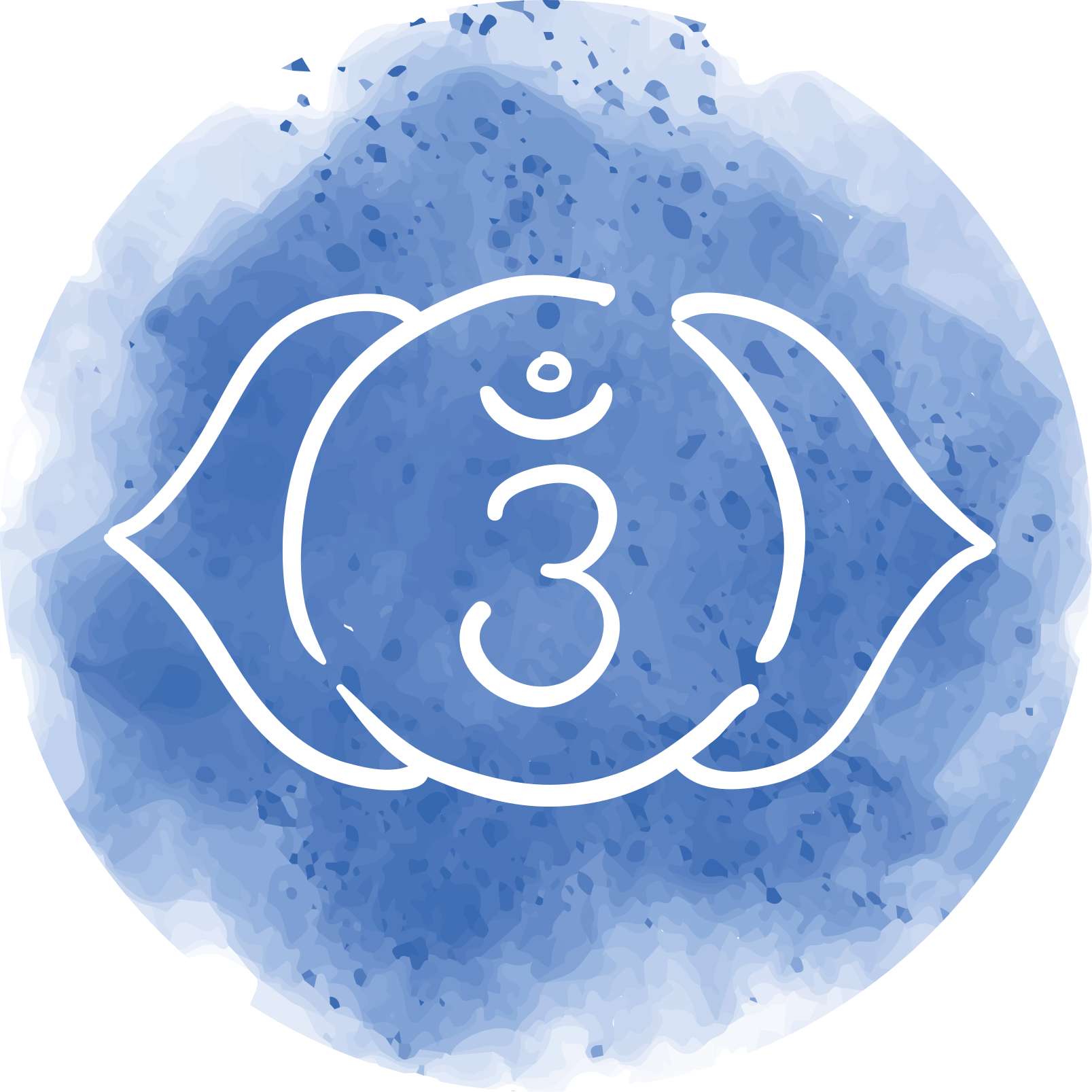 Rauhoittava sininen symboli mandala vinyylimatto - Tenstickers