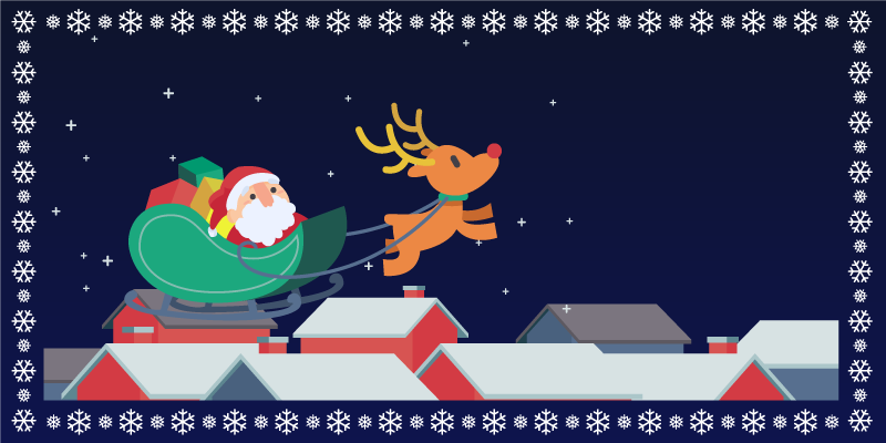 Joulupukin rekimatka Halloween vinyylimatto - Tenstickers