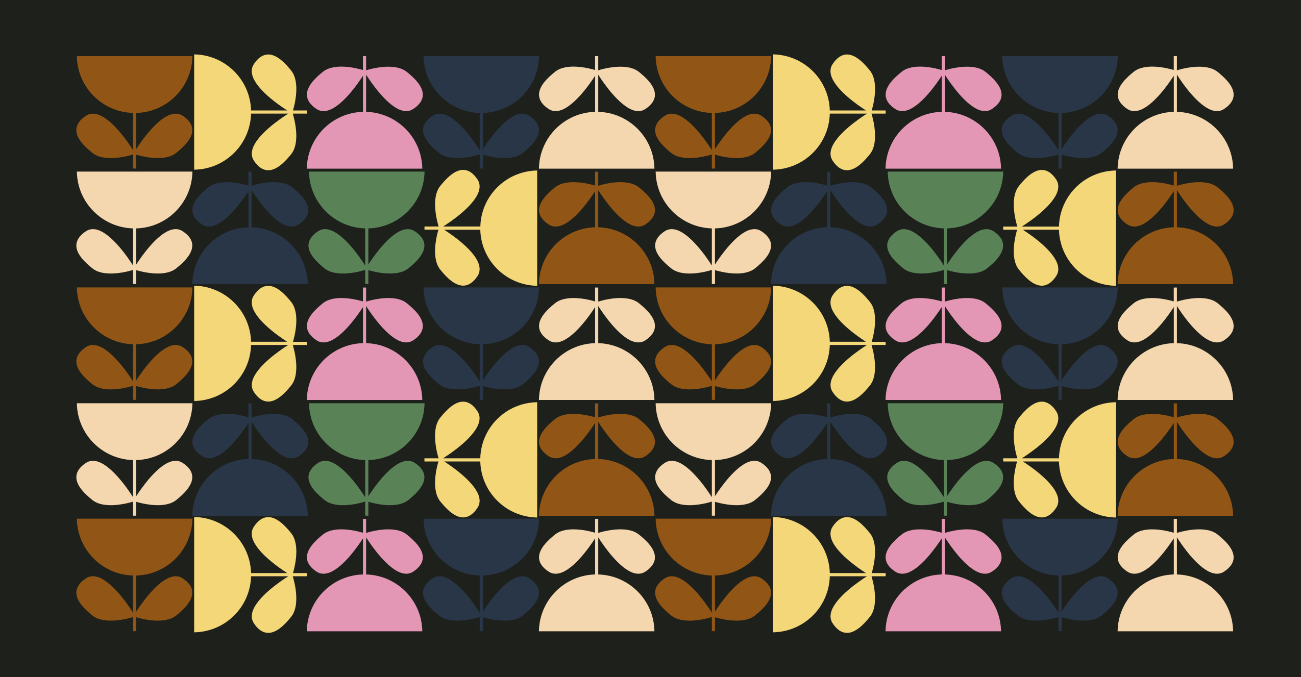 Värilliset kuppikukat kukka vinyylimatto - Tenstickers