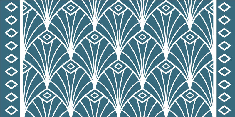 Art deco -kuvioita vinyylimatto - Tenstickers