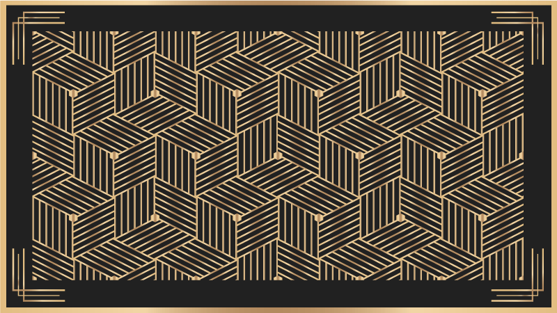 Tyylikäs kuviollinen geometrinen vinyylimatto - Tenstickers