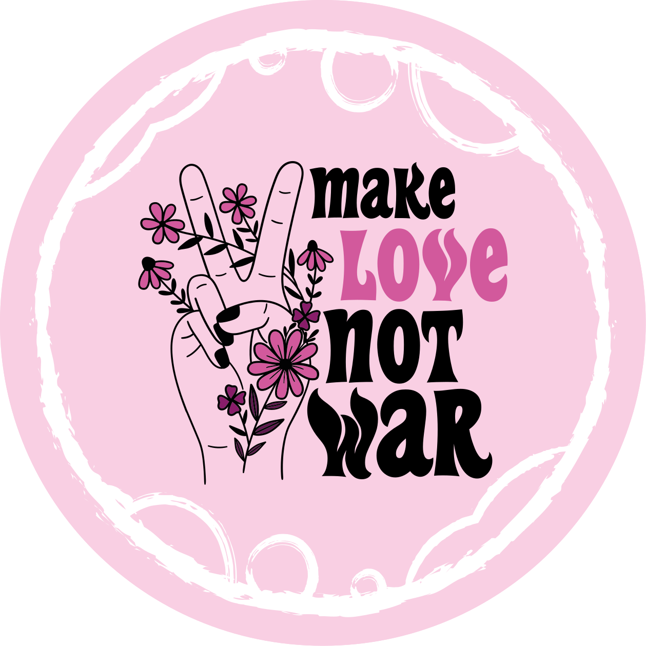 Rauhallinen rakkausviesti lauseke vinyylimatto - Tenstickers