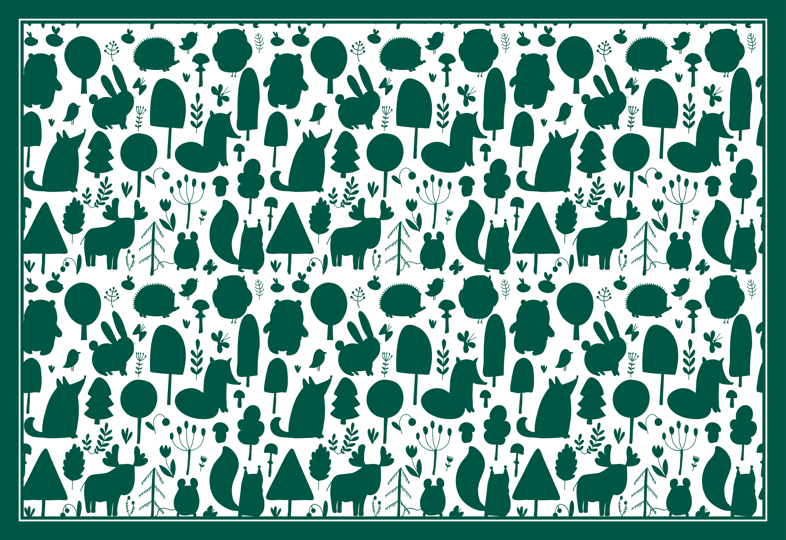 Luonto siluetit vinyylimatto - Tenstickers