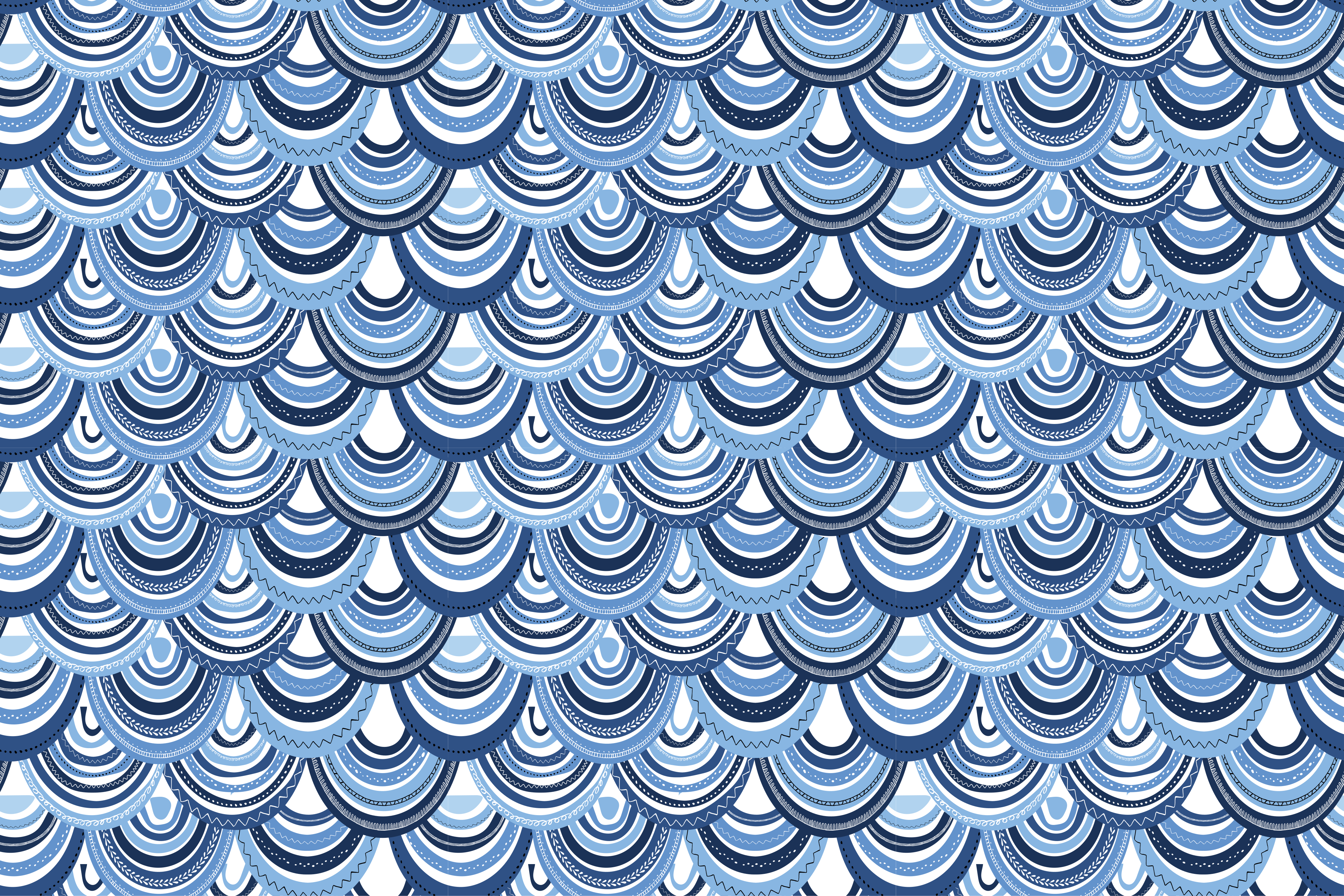 Aaltokuvio geometrinen vinyylimatto - Tenstickers