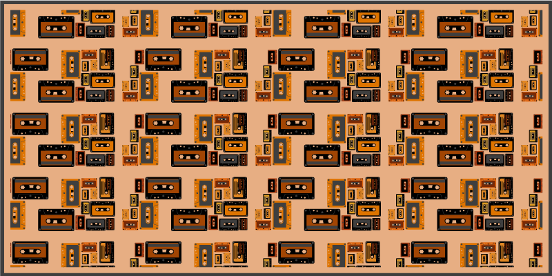 Vintage-kasetit vinyylimatto - Tenstickers