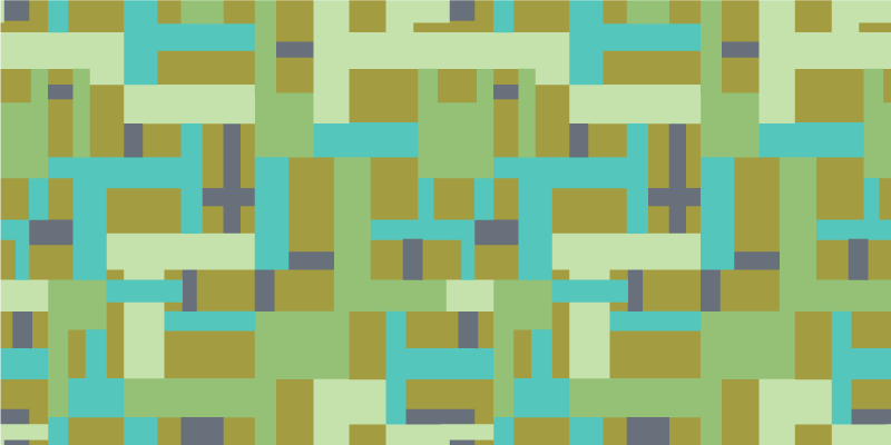 Vihreän väriset segmentit geometrinen vinyylimatto - Tenstickers