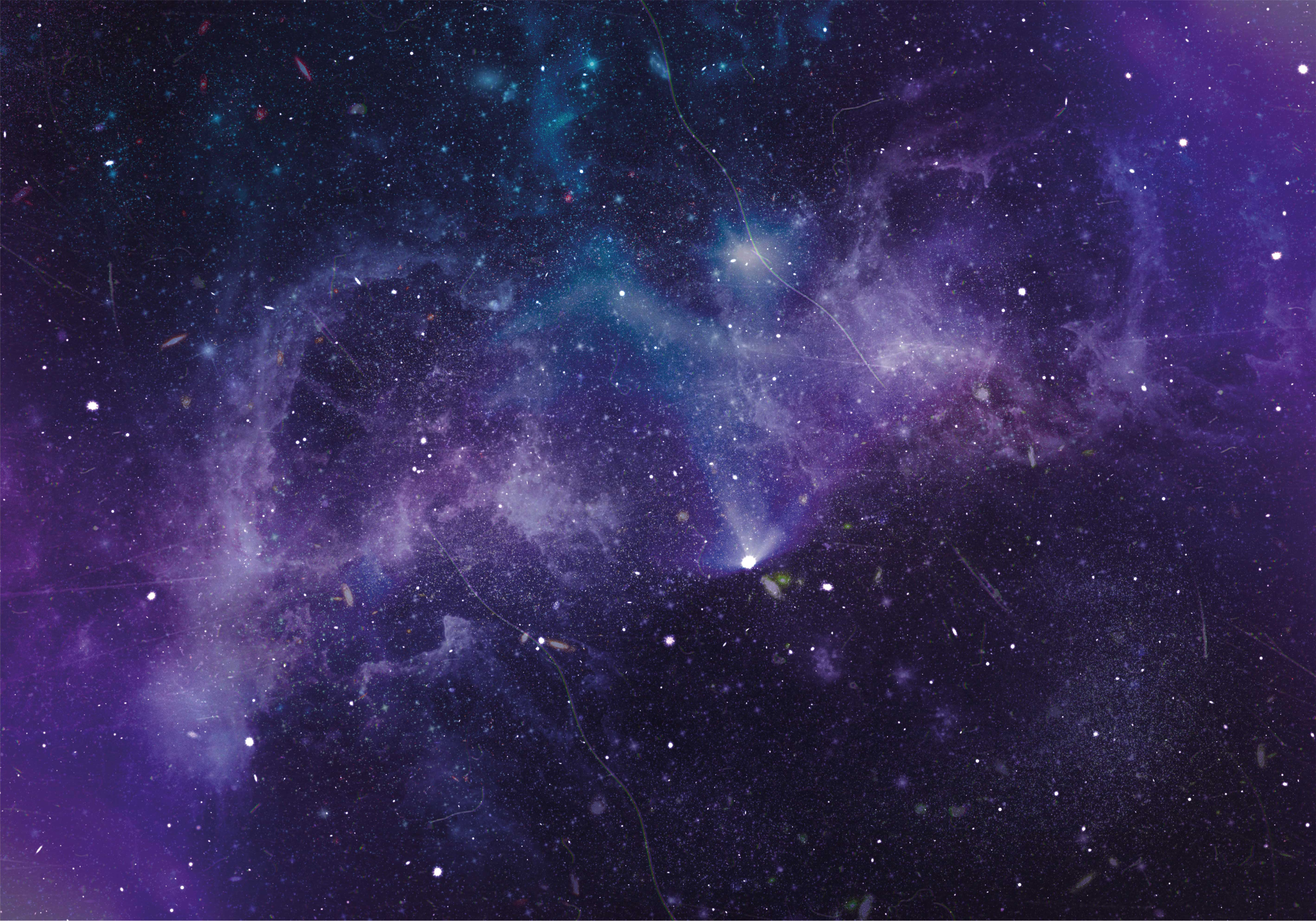 Kosmisen galaksin kohtaus tähti vinyylimatto - Tenstickers