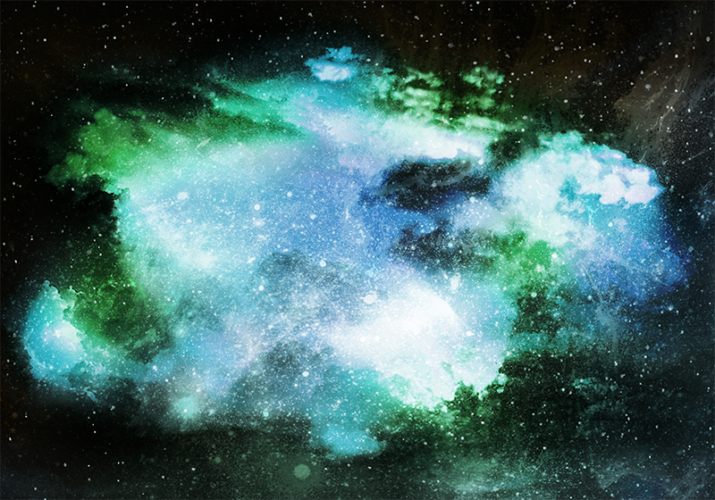 Uskomaton kosminen sade Luonto vinyylimatto - Tenstickers