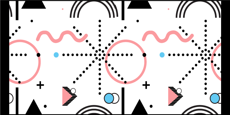 Valkoinen geometrinen kuvio moderni vinyylimatto - Tenstickers