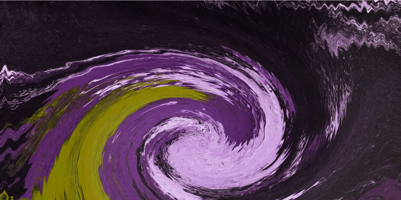 Spiraalimaiset värivirrat teinin vinyylimatto - Tenstickers