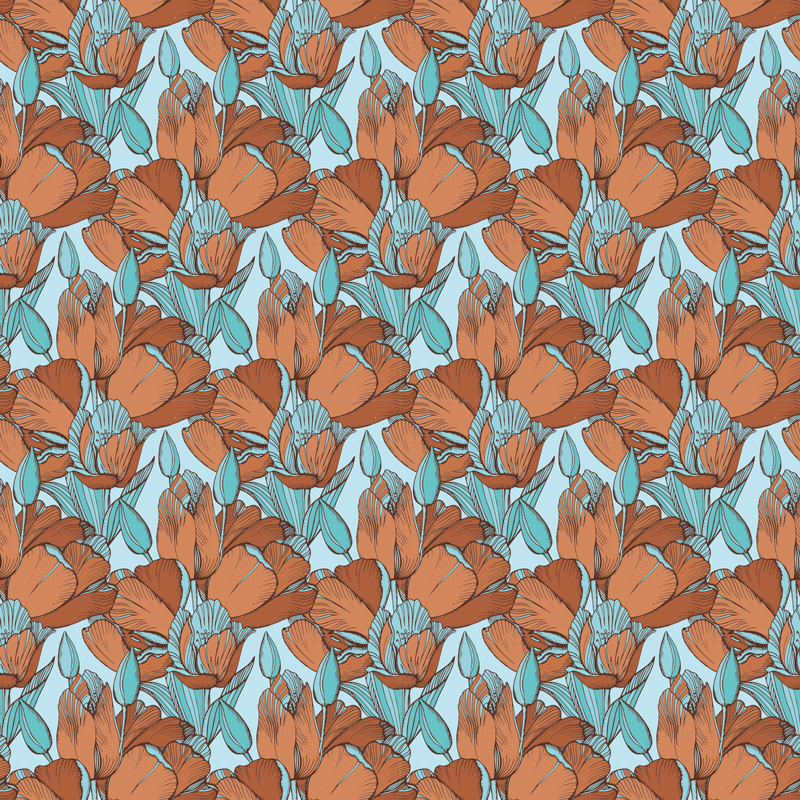 Kukka-asetelma vinyylimatto - Tenstickers