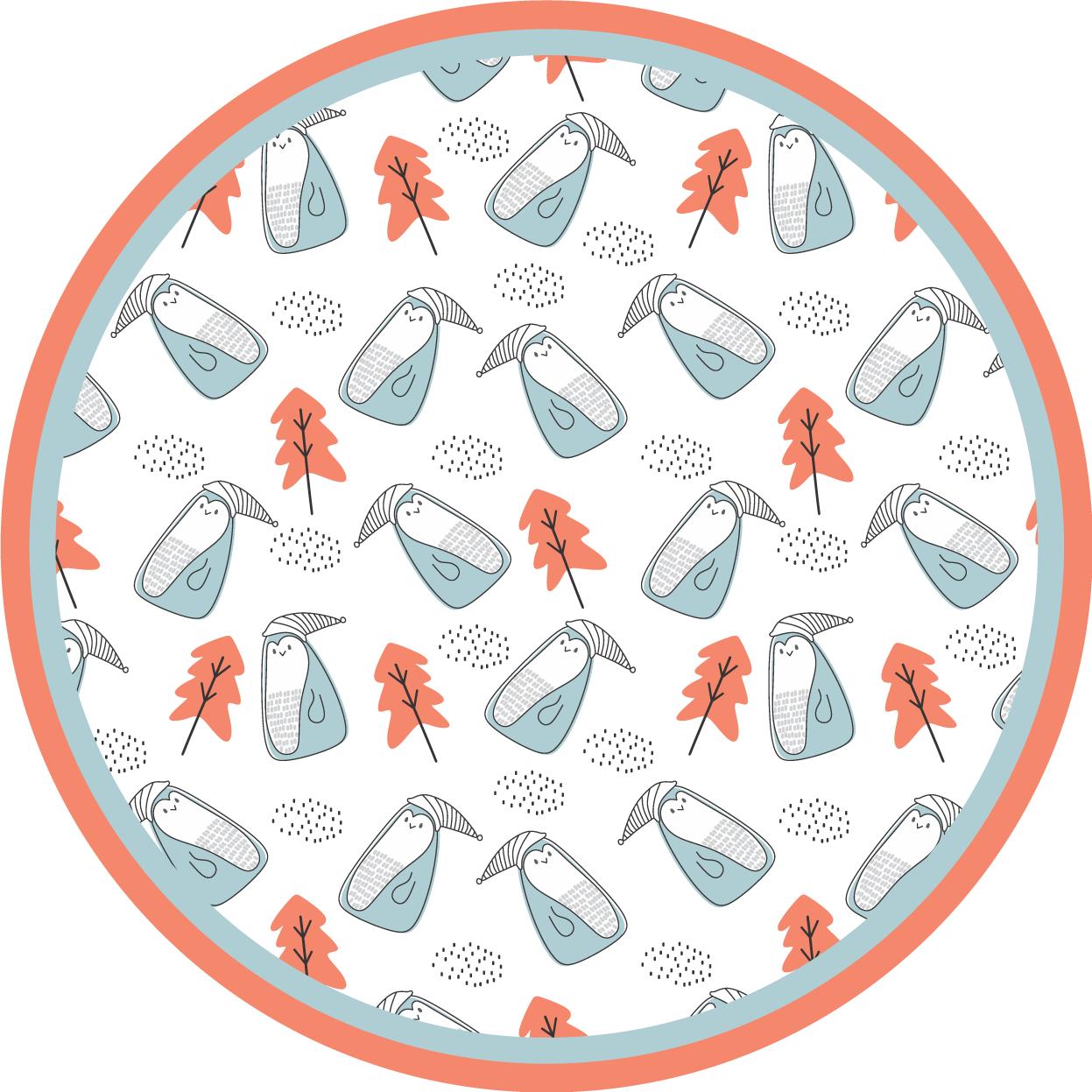 Söpö eläinkuvio vauvan huoneen vinyylimatto - Tenstickers