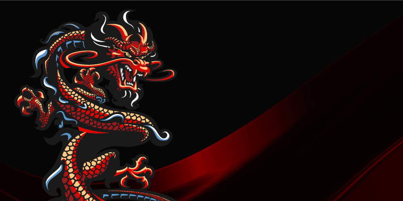 Lohikäärmeen kuva teinin vinyylimatto - Tenstickers