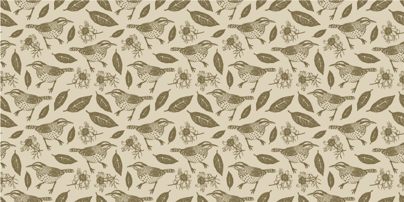 Viehättävä lintuaihe luonto vinyylimatto - Tenstickers