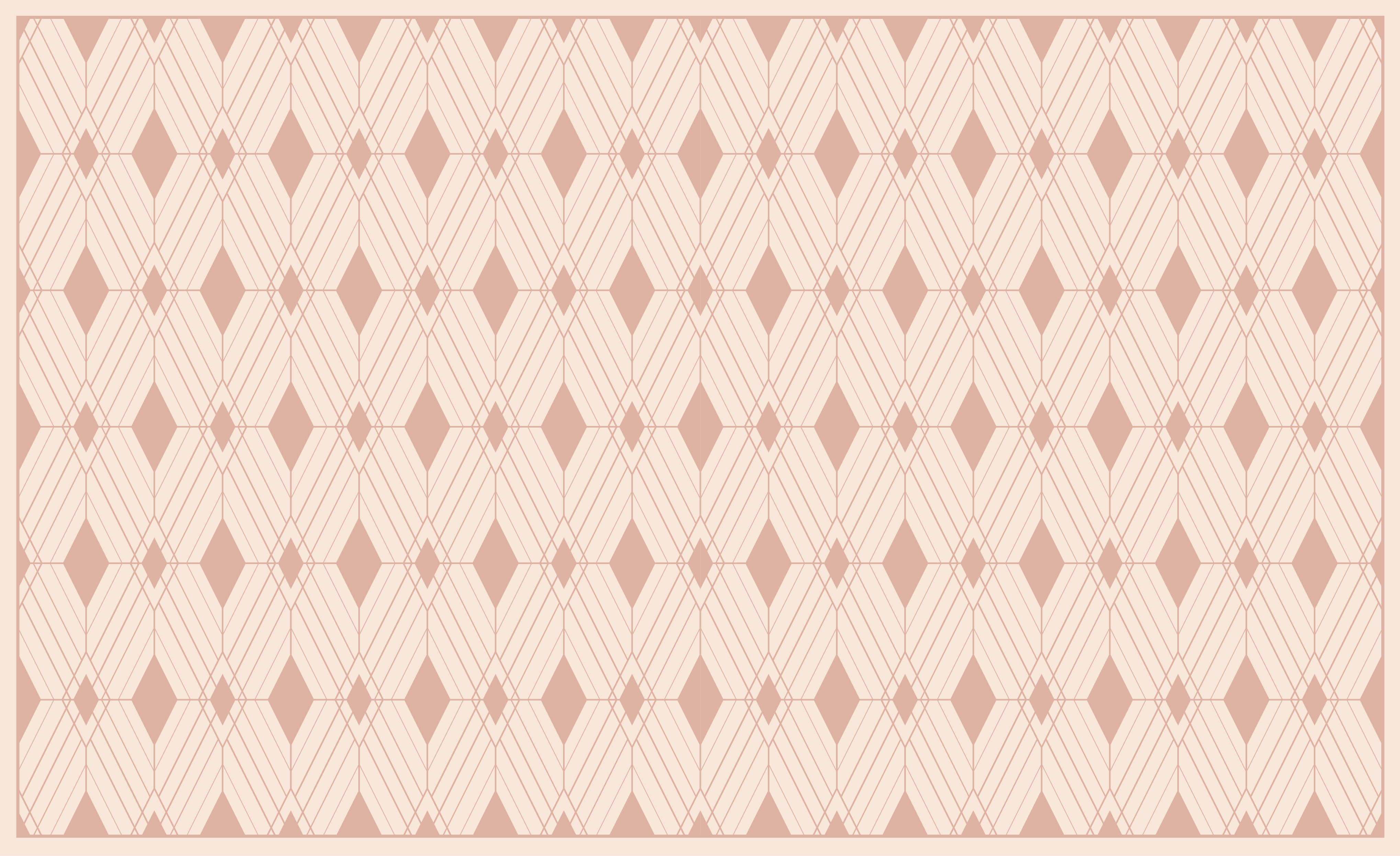 Pastellit art deco -timantit laatta vinyylimatto - Tenstickers