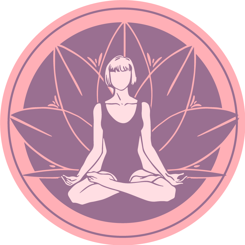 Seesteisen meditaation symboli mandala vinyylimatto - Tenstickers