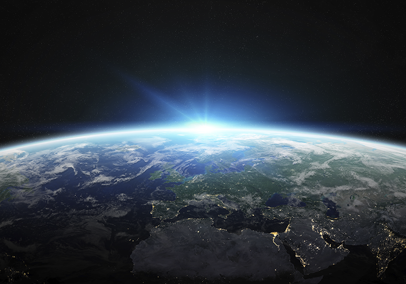 Maan kirkas horisontti teinin vinyylimatto - Tenstickers