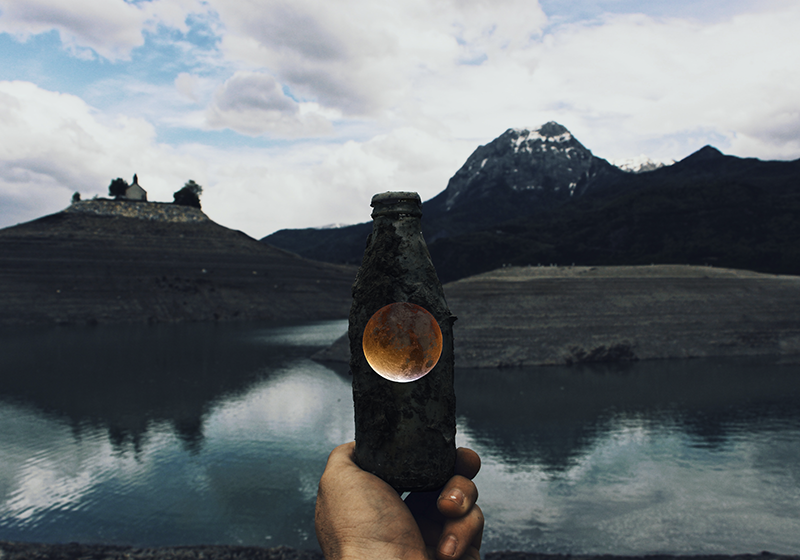 Pullokuunäkymä luonto vinyylimatto - Tenstickers