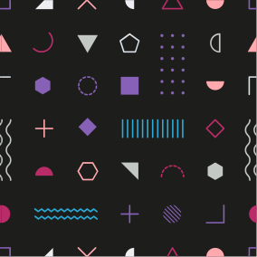 Leikkisät muodot esillä geometrinen vinyylimatto - Tenstickers