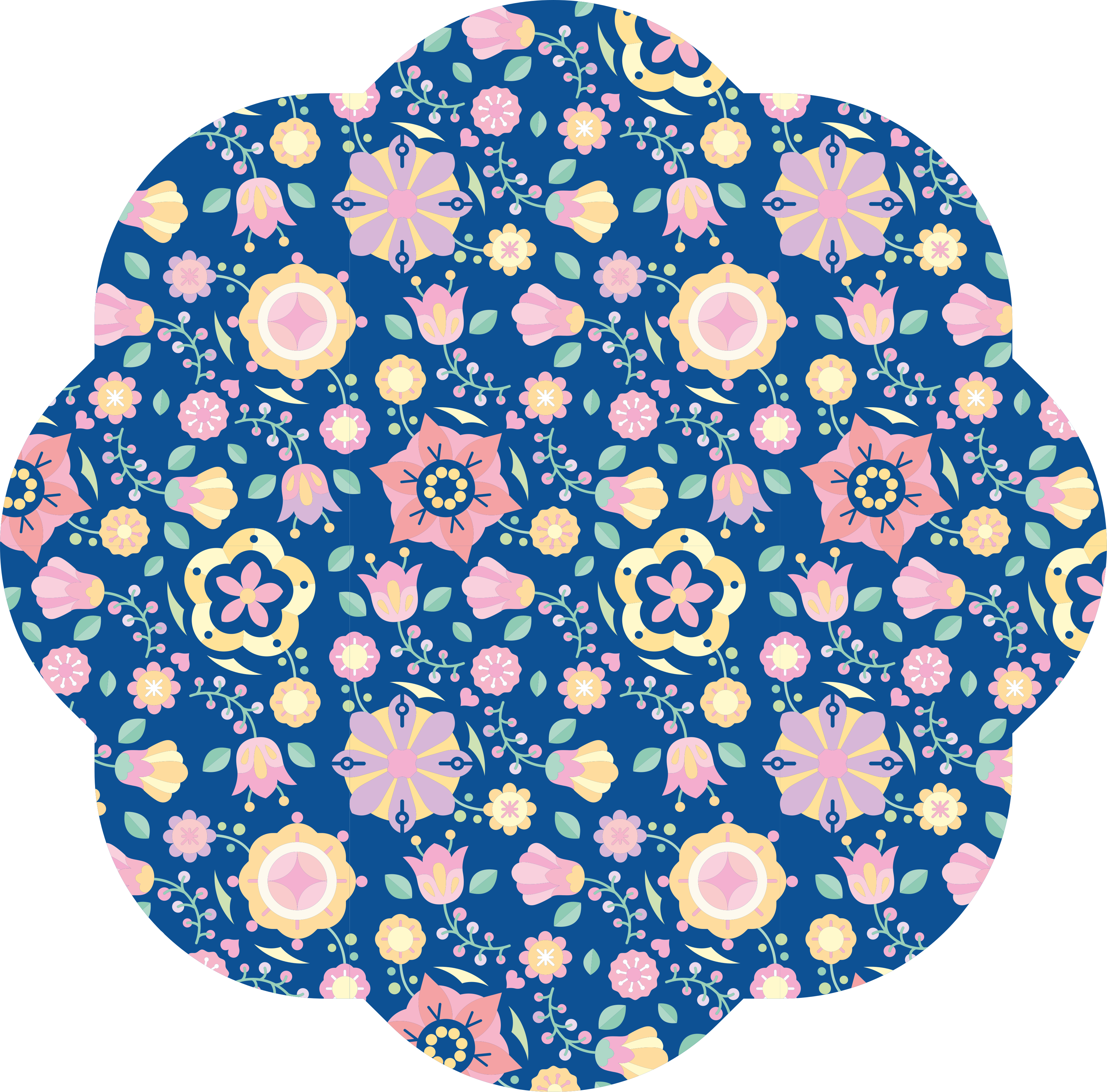 Kasvitieteellinen autuus kukka vinyylimatto - Tenstickers