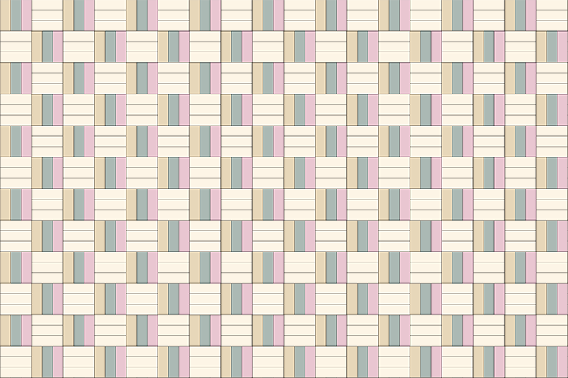 Kudotut värilohkot geometrinen vinyylimatto - Tenstickers